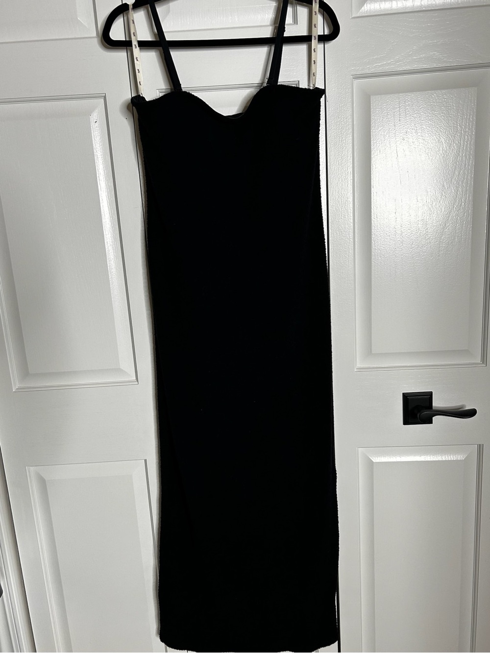 YITTY Black Maxi Bouclè Dress with Sweetheart Neckline